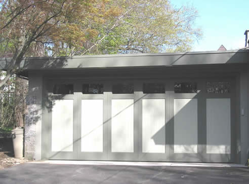 Prairie style garage doors